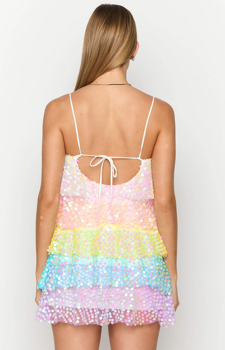 Darcy Rainbow Sparkle Mini Dress Image