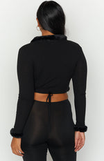 Darlah Black Tie Up Cardi Image