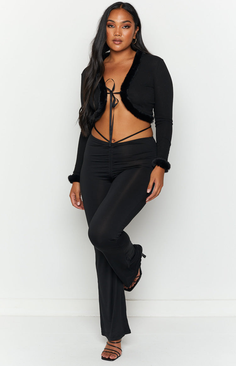 Darlah Black Tie Up Cardi Image