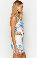 Day Dreams Ville Crede Palm Print Top Image