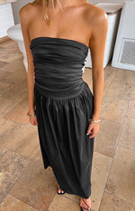 Dayton Black Strapless Maxi Dress Image