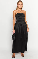 Dayton Black Strapless Maxi Dress Image