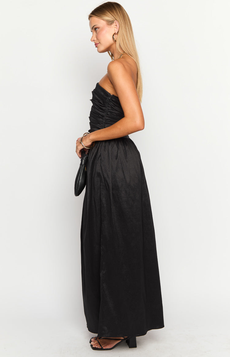 Dayton Black Strapless Maxi Dress Image