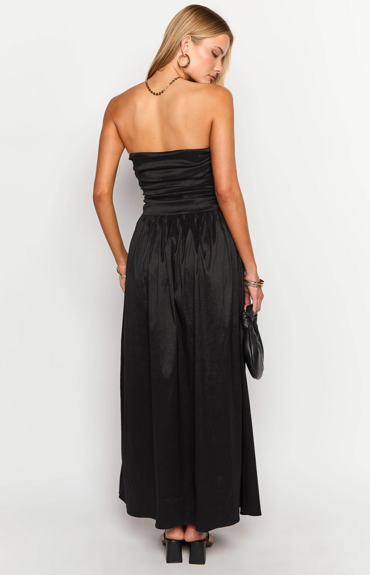 Dayton Black Strapless Maxi Dress Image