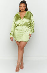 Deeper Water Mini Dress Green Image