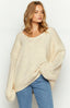 Delvey Cream Chunky Knit Sweater