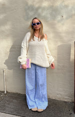 Delvey Cream Chunky Knit Sweater Image