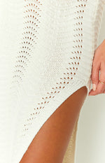 Deni Cream Knit Midi Skirt Image