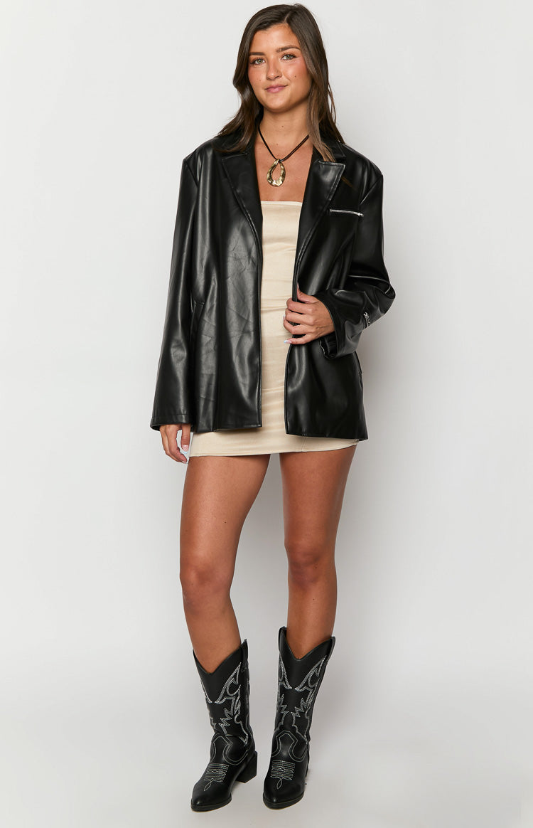 Desi Black PU Jacket Image