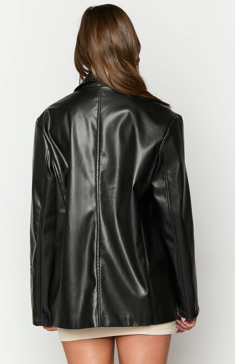 Desi Black PU Jacket Image