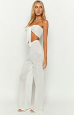 Disco White Sequin Knit Pants Image