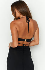 Dixie Black Halter Top Image