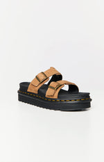 Dr. Martens Myles Slide Sandal Tan Tumbled Nubuck Image