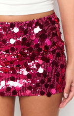 Emiko Pink Sequin Mini Skirt Image