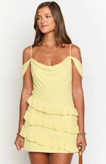 Earle Yellow Mini Dress Image