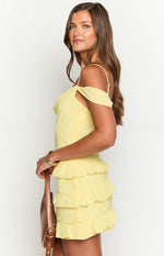 Earle Yellow Mini Dress Image