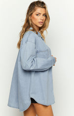 Eleanora Blue Denim Button Up Shirt Image