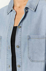 Eleanora Blue Denim Button Up Shirt Image