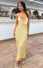 Elery Light Yellow Midi Dress Image