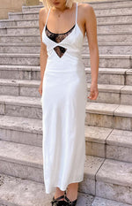 Elery White Contrast Midi Dress Image