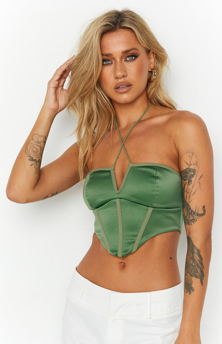 Elizybeth Green Corset Top Image