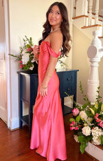 Ella Pink Off Shoulder Formal Dress Image