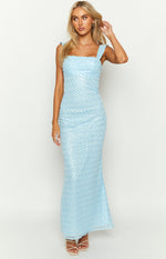 Ella Blue Sequin Maxi Dress Image