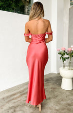 Ella Pink Off Shoulder Formal Dress Image