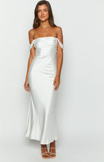 Ella White Off Shoulder Formal Dress Image