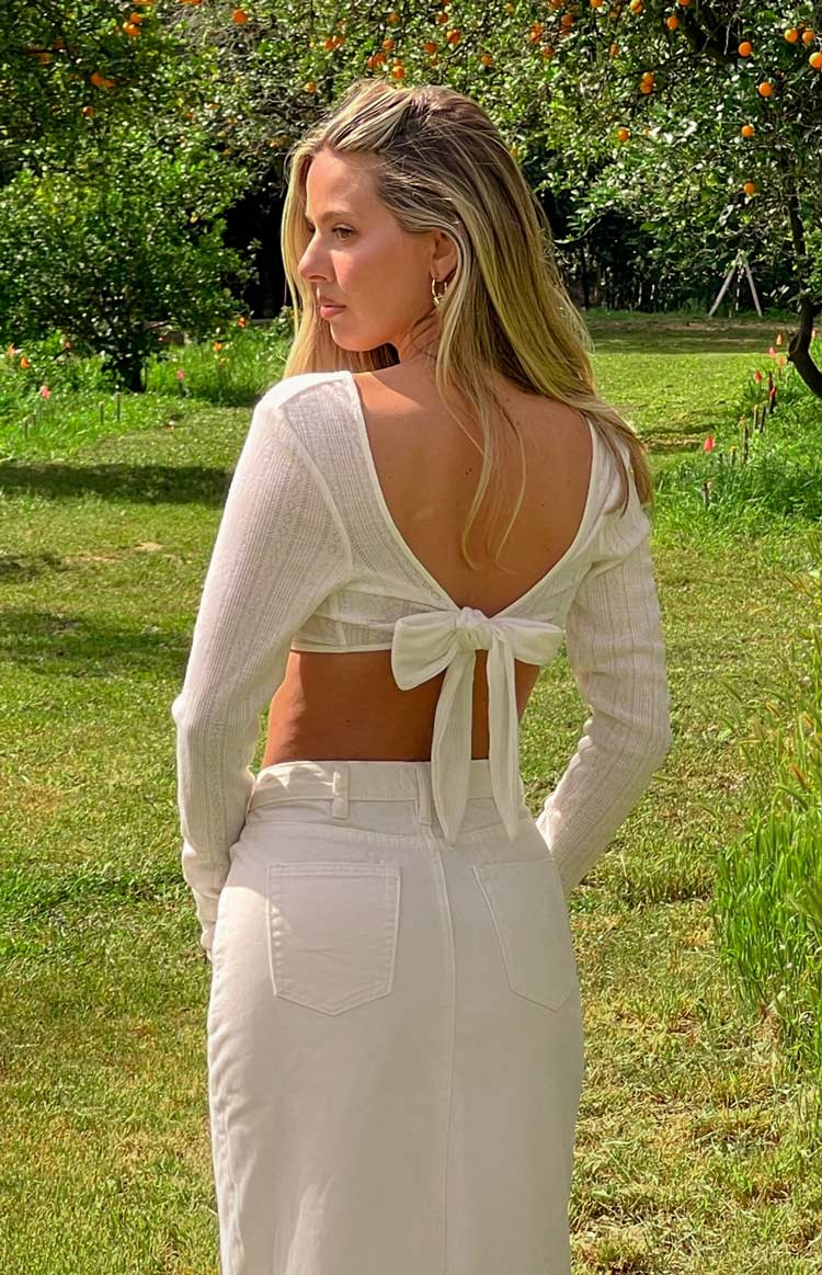 Ellie White Crop Top Image