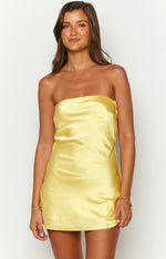 Ellie Yellow Strapless Mini Dress Image