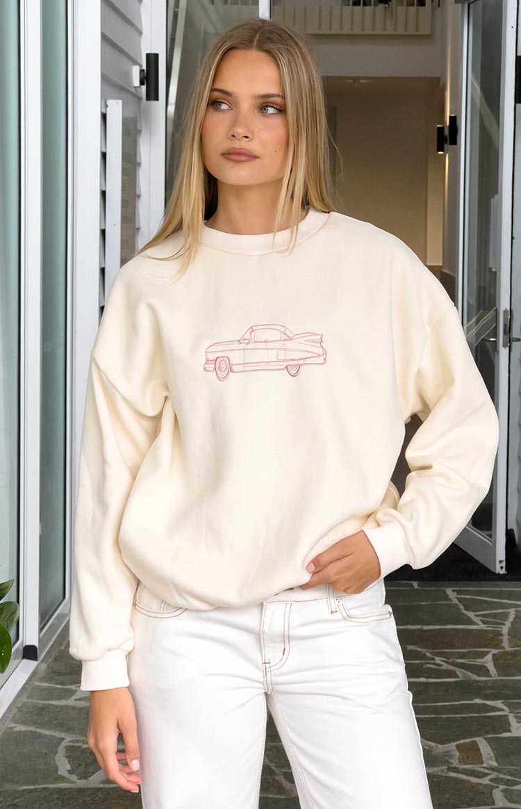 Elodie Cream Crew Neck Sweater