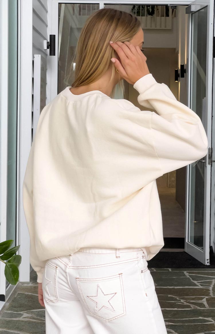 Elodie Cream Crew Neck Sweater