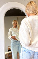 Elodie Cream Crew Neck Sweater Image