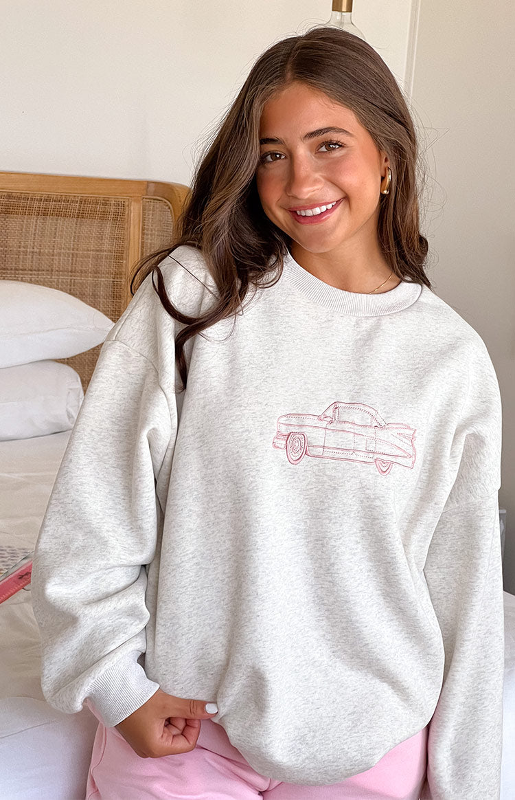 Elodie Grey Crew Neck Sweater Image