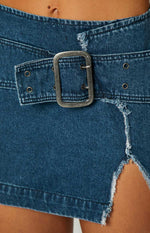 Elouise Buckle Denim Mini Skirt Image