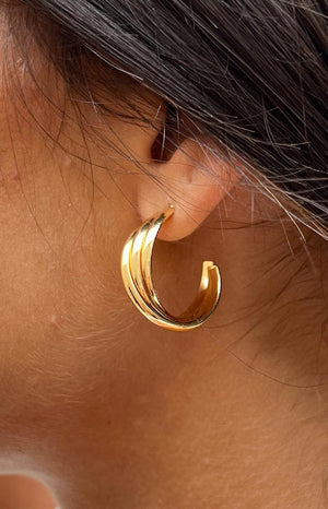 Em Gold Hoop Earrings