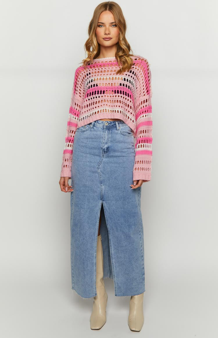 Emaline Long Weekend Multi Pink Jumper Image