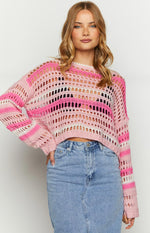 Emaline Long Weekend Multi Pink Jumper Image