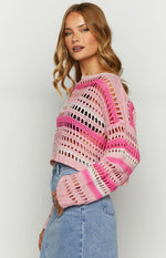 Emaline Long Weekend Multi Pink Jumper Image