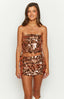 bronze sequin mini skirt 