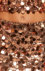 Emiko Bronze Sequin Mini Skirt Image