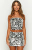 Emiko Silver Sequin Crop Top