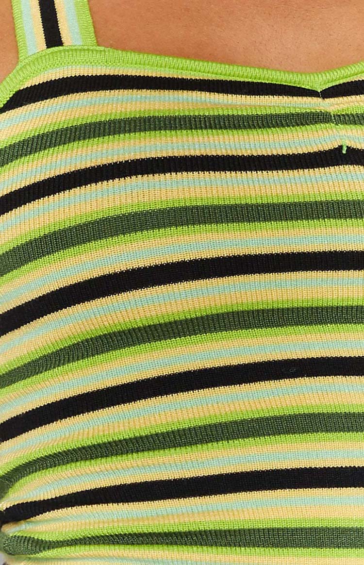 Enforcer Striped Halter Top Yellow Image