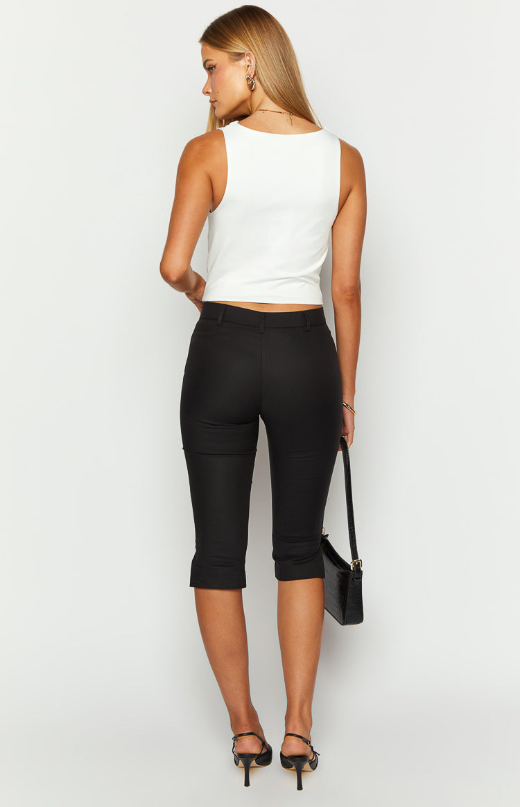 Ethyl Black Capri Pants Image