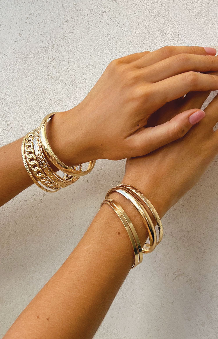 Evadne Gold Bracelet Set Image