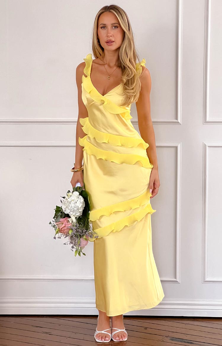 Evan Yellow Maxi Dress Image