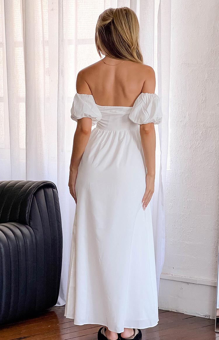 Evander White Off The Shoulder Maxi Dress Image