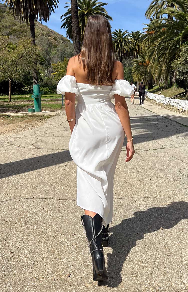 Evander White Off The Shoulder Maxi Dress Image