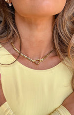 Everly Gold Plated Stainless Steel Heart Necklace Image